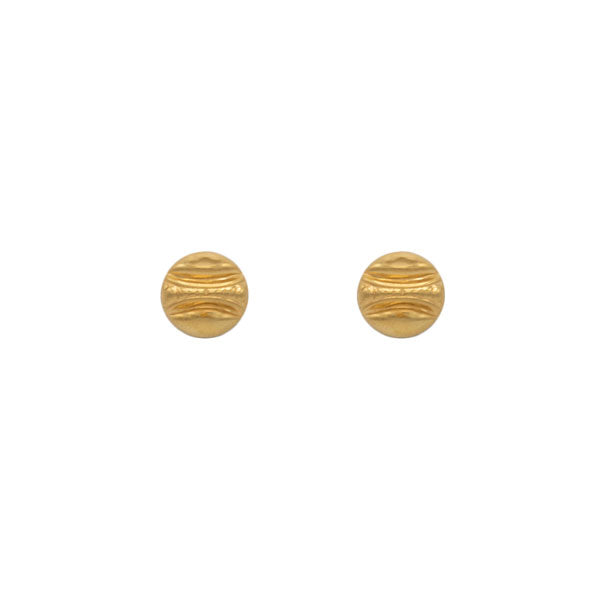 Textured Round Stud Earrings
