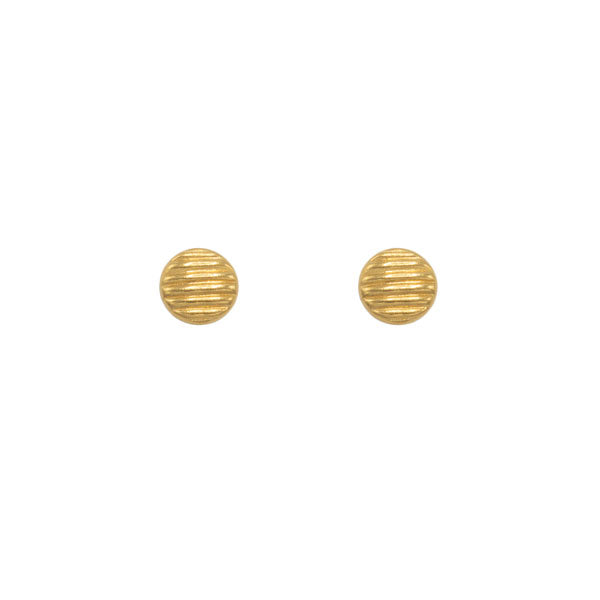 Textured Circle Stud Earrings